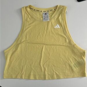 adidas Yellow Cropped Tank Top
